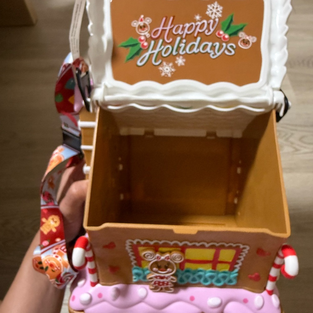 Disney Parks Mickey And Minnie Gingerbread House Popcorn Bucket 2024 W/ Figures - Picture 6 of 8